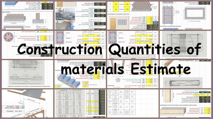 Construction Quantities Calculator Civilengineering Com - Wall Construction Material Calculator